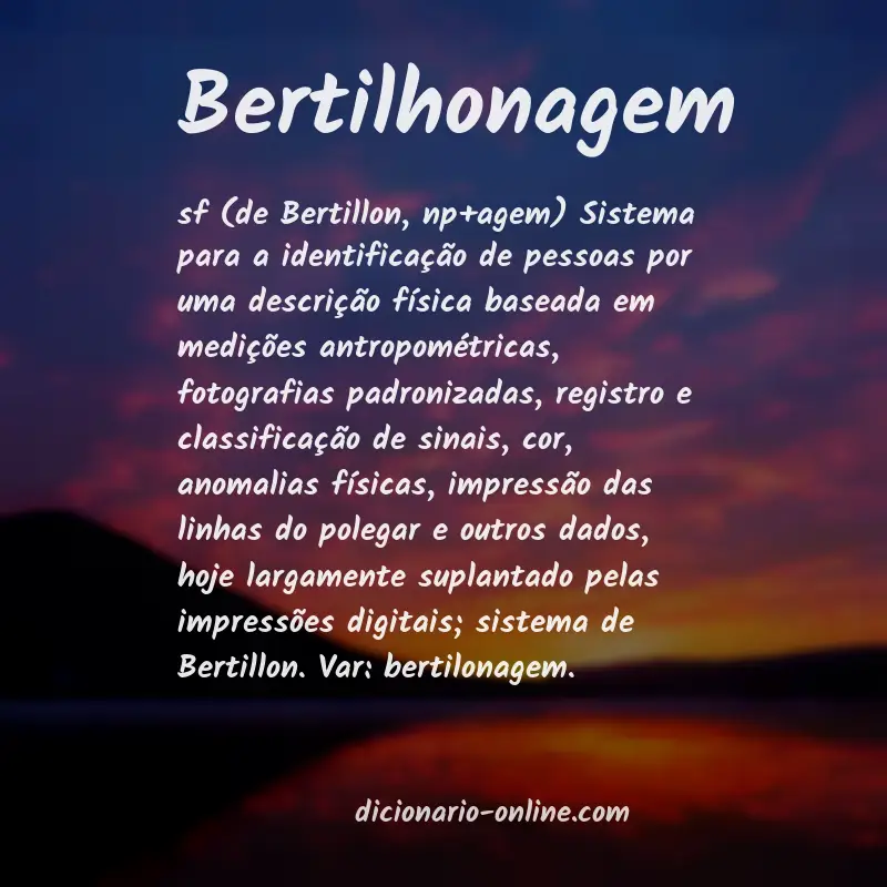 Significado de bertilhonagem