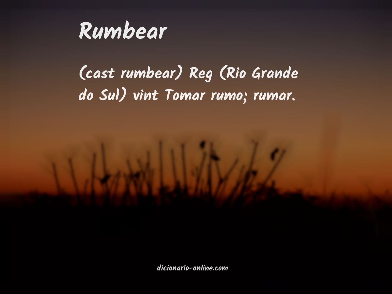 Significado de rumbear