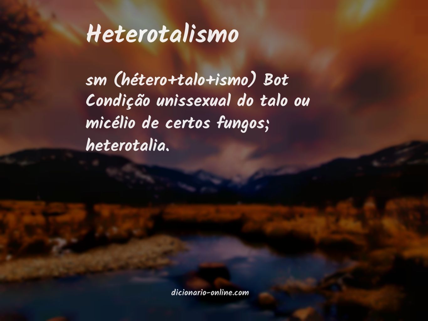 Significado de heterotalismo