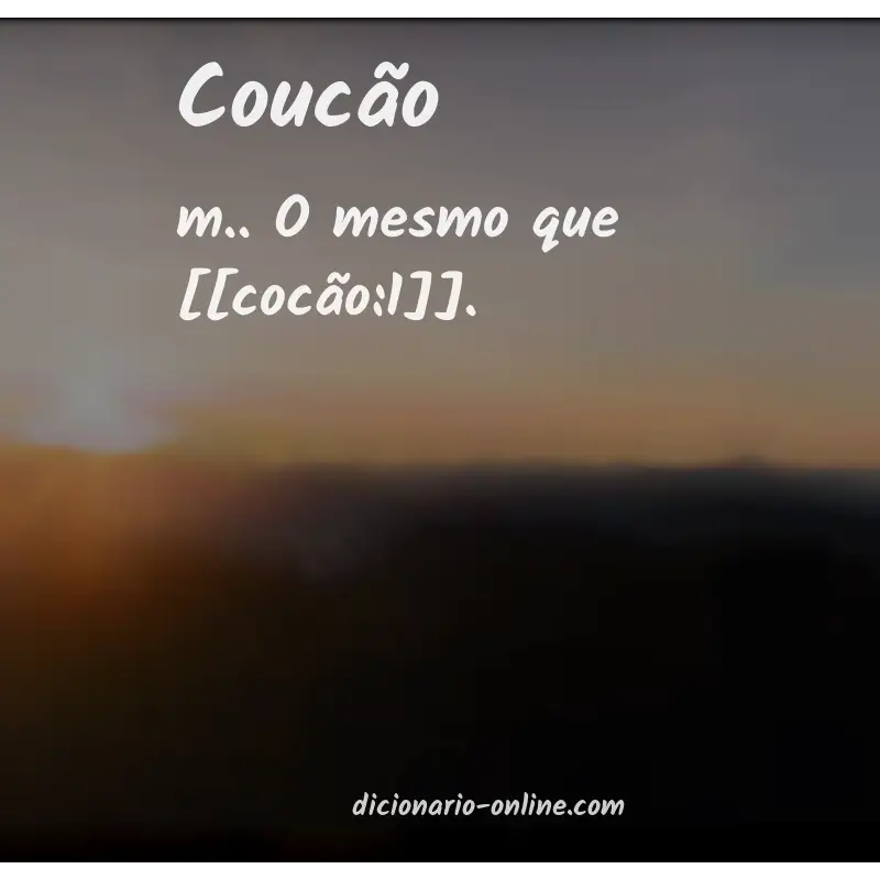 Significado de coucão