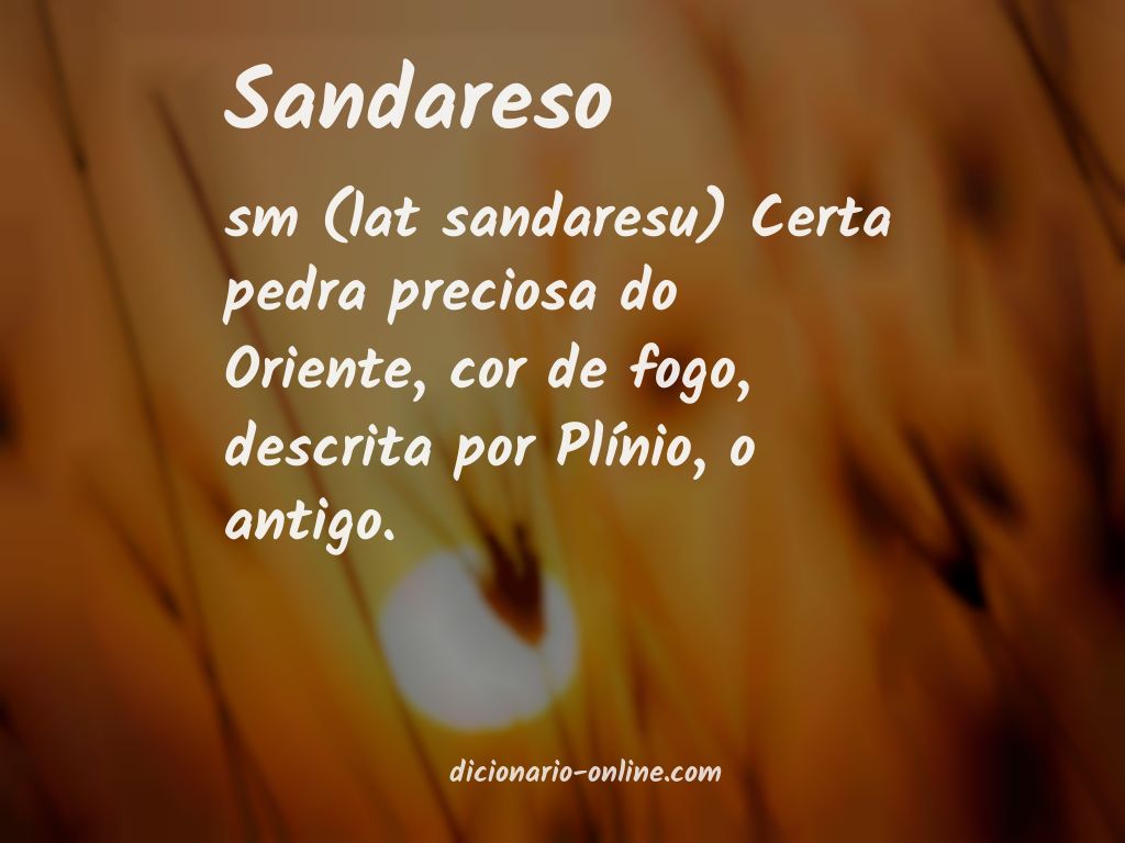 Significado de sandareso