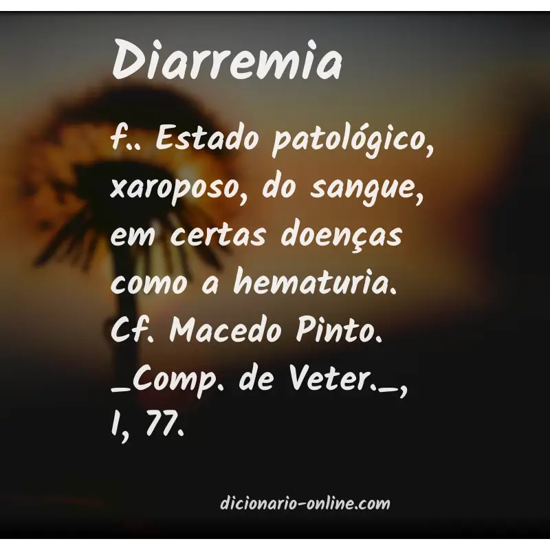 Significado de diarremia