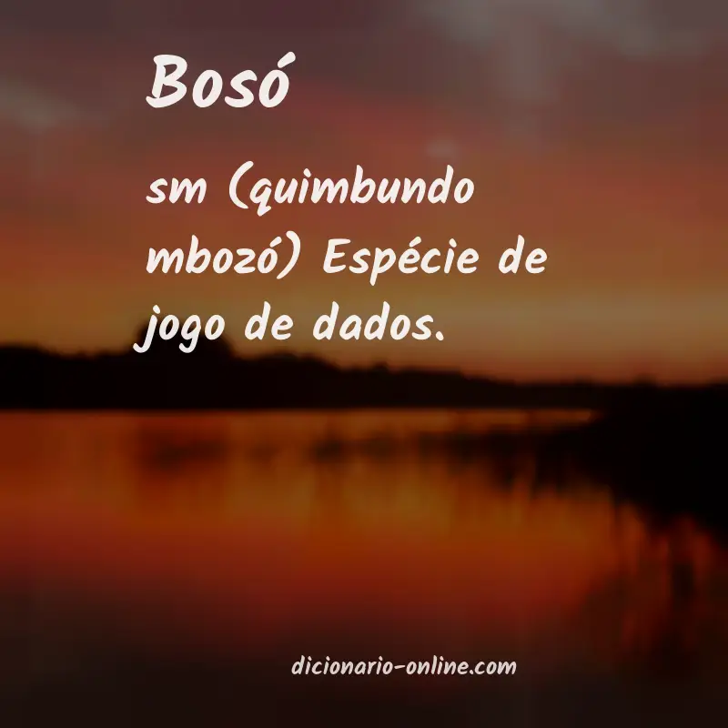 Significado de bosó