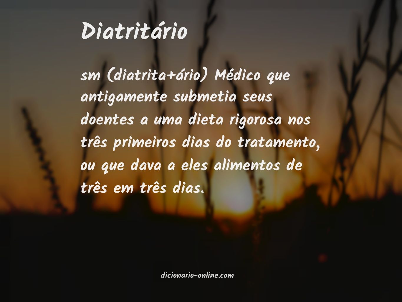 Significado de diatritário