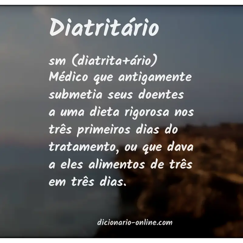 Significado de diatritário