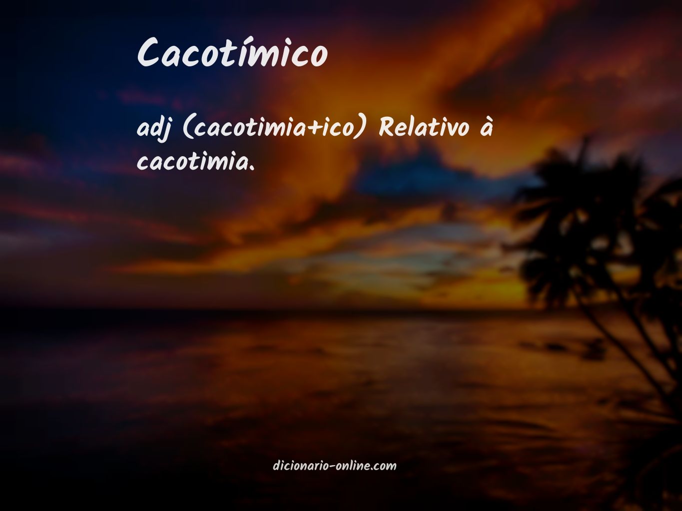 Significado de cacotímico