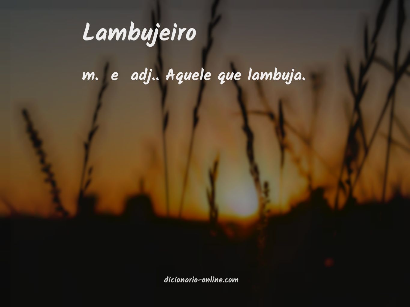 Significado de lambujeiro