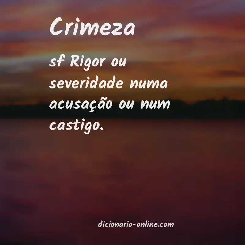Significado de crimeza