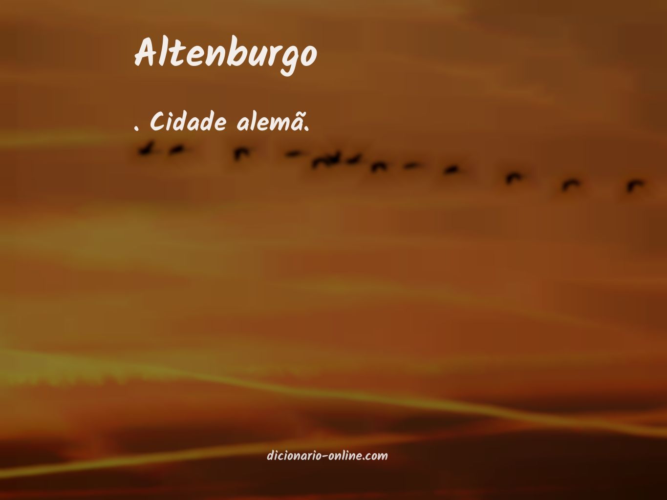 Significado de altenburgo