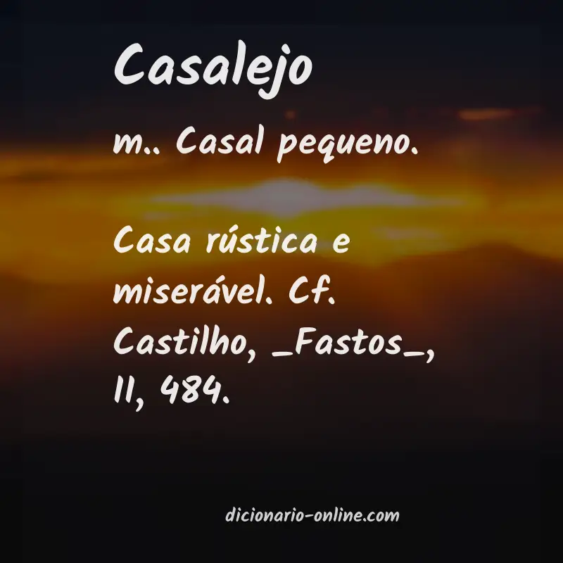 Significado de casalejo
