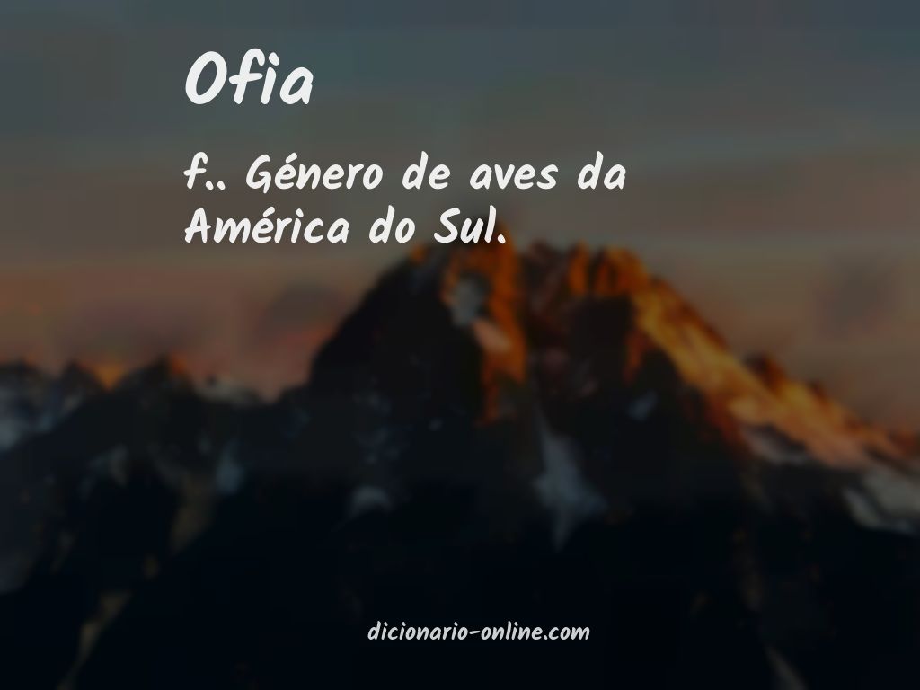 Significado de ofia