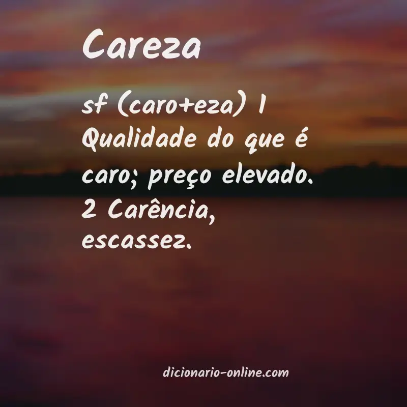 Significado de careza