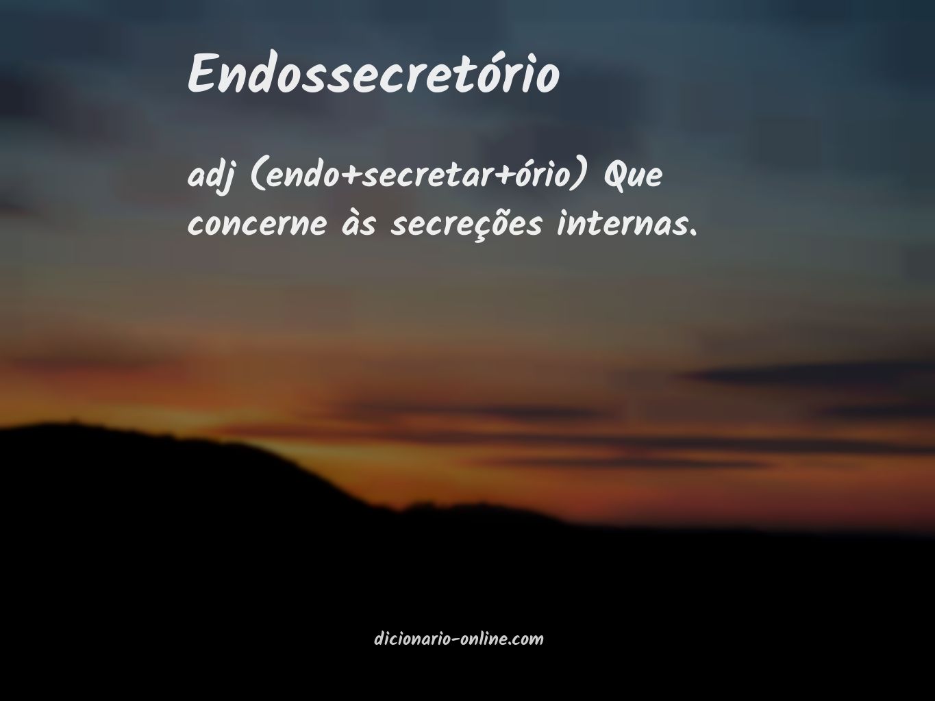 Significado de endossecretório