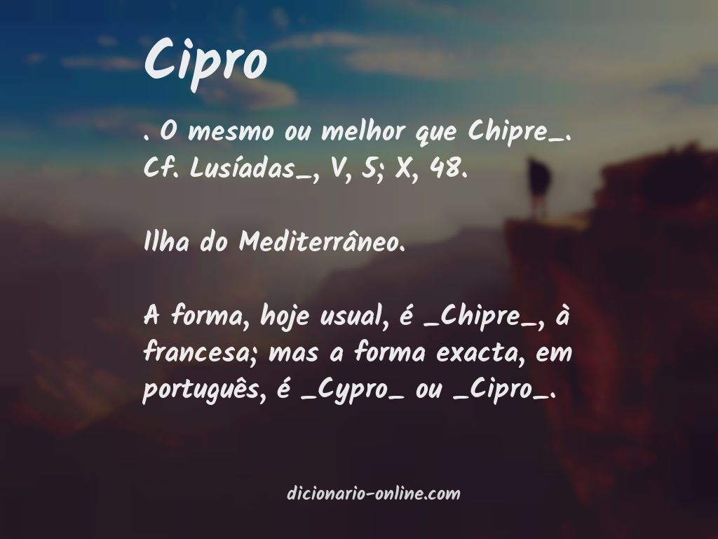 Significado de cipro