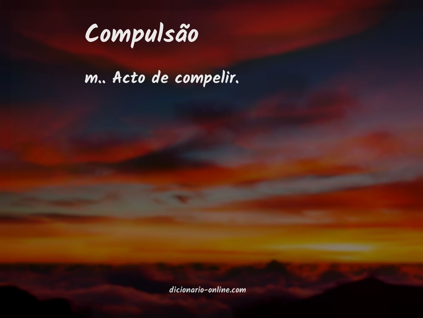 Significado de compulsão