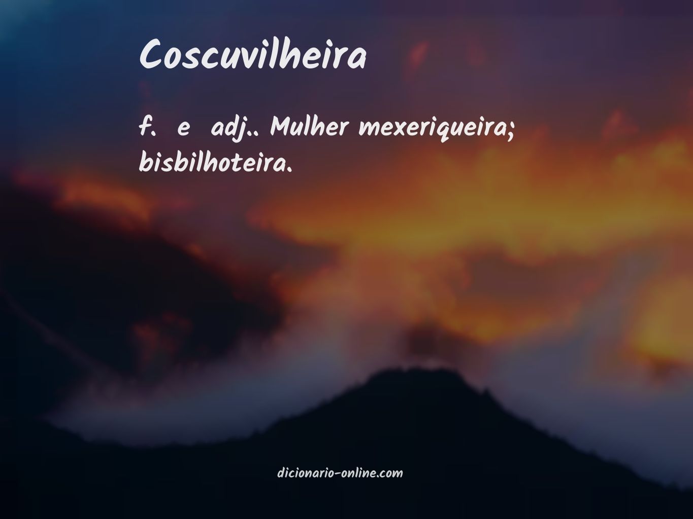 Significado de coscuvilheira