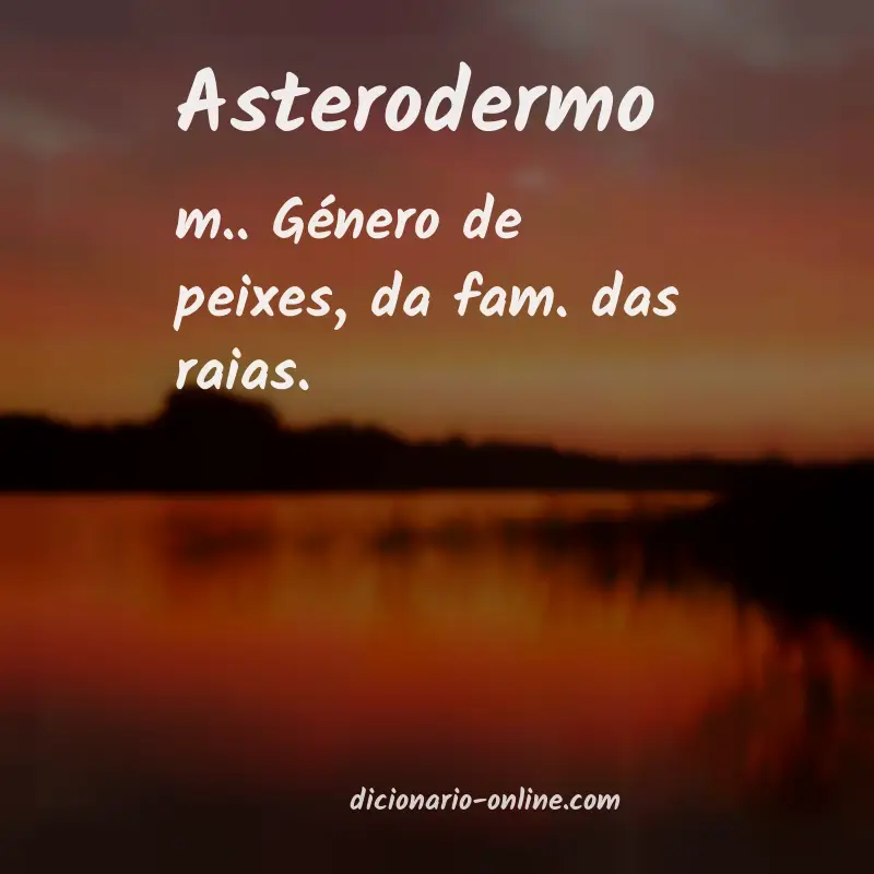 Significado de asterodermo