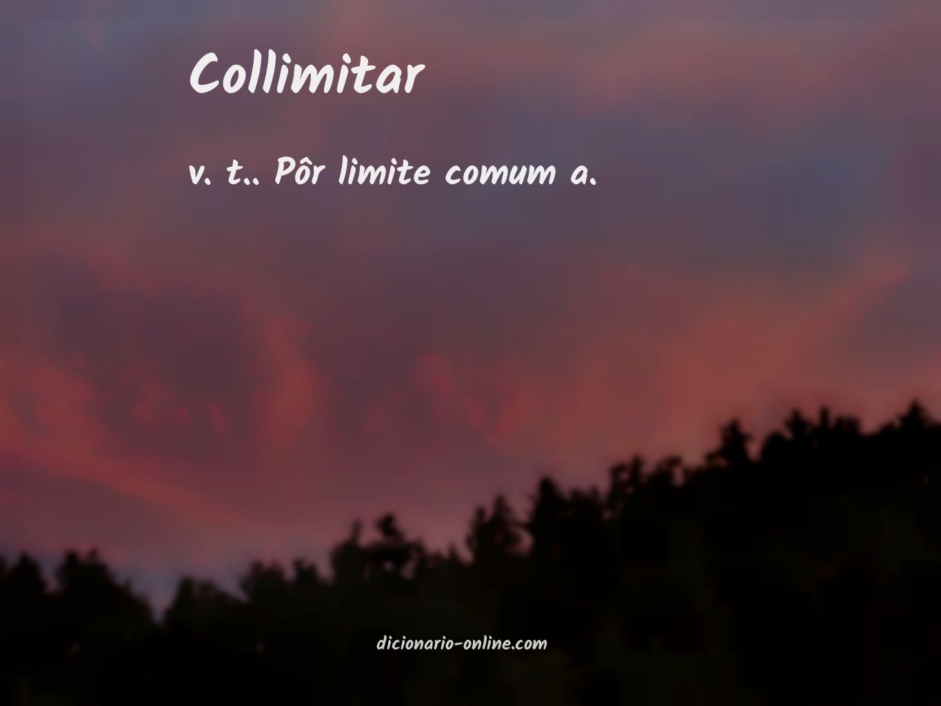 Significado de collimitar