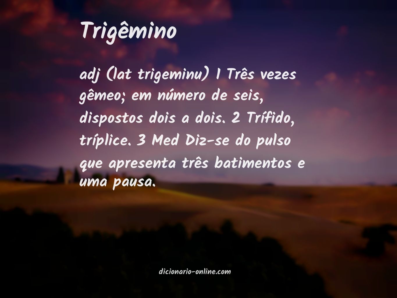 Significado de trigêmino