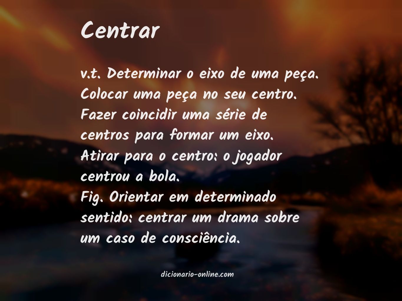 Significado de centrar