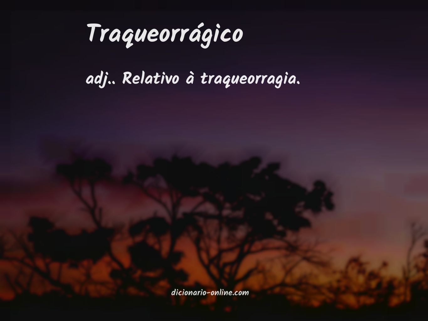 Significado de traqueorrágico