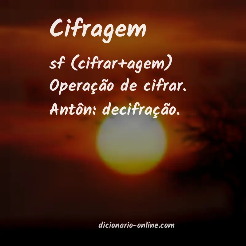 Significado de cifragem