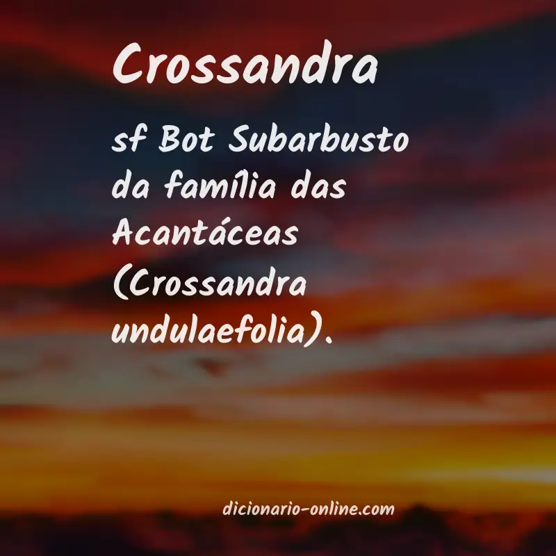 Significado de crossandra
