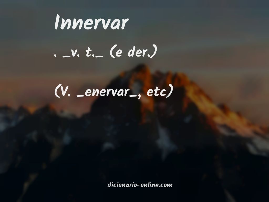 Significado de innervar