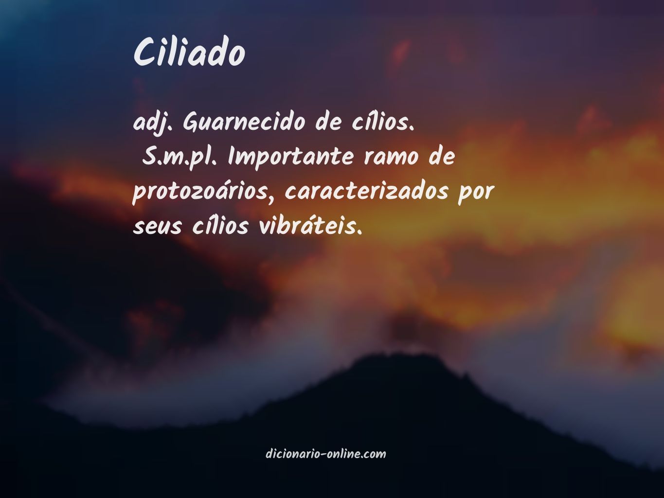 Significado de ciliado