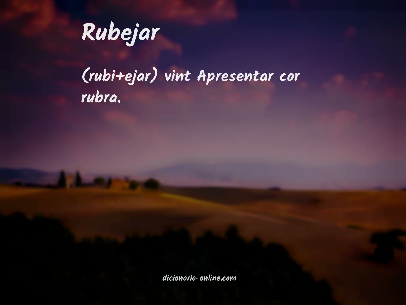 Significado de rubejar