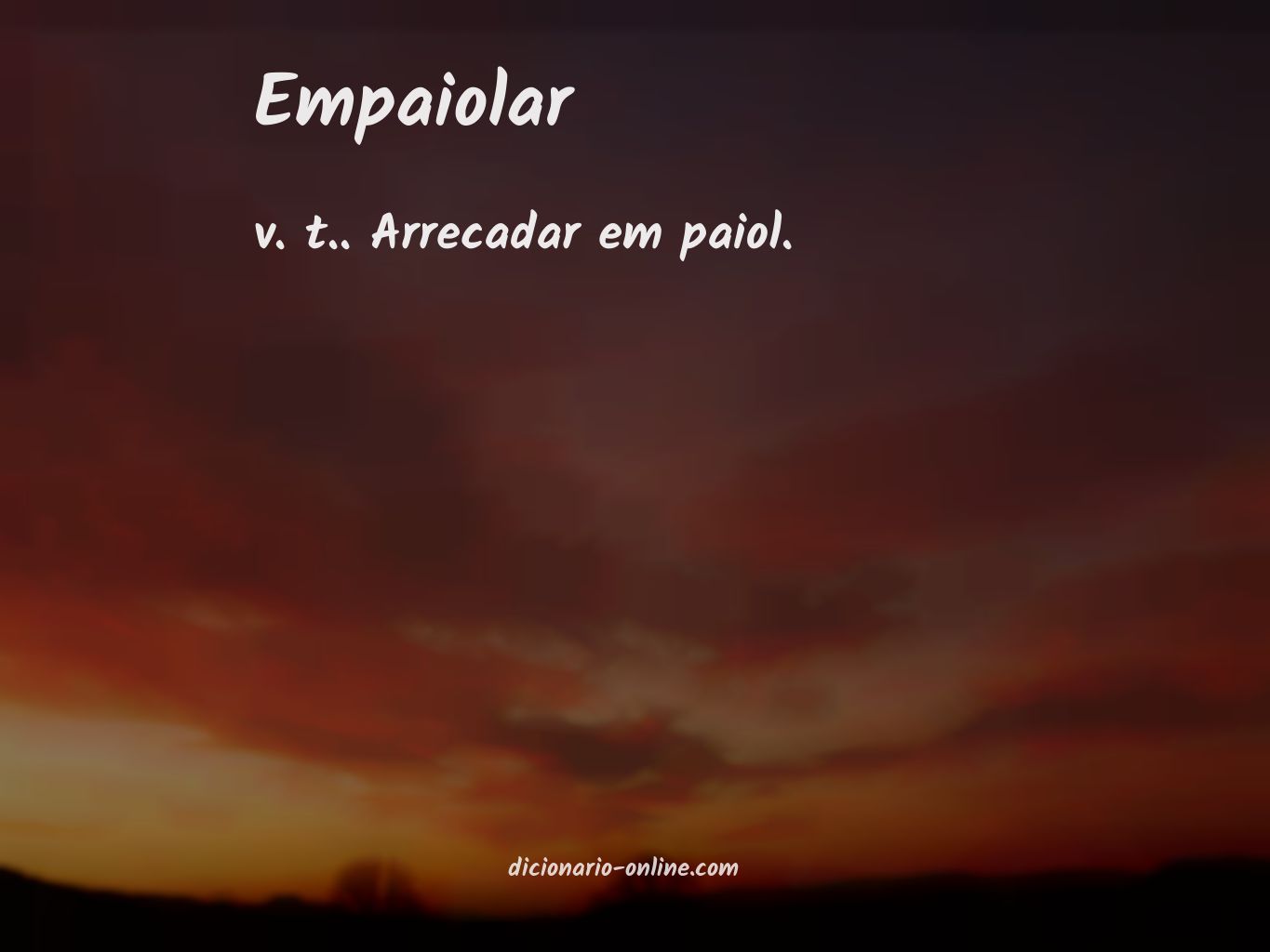 Significado de empaiolar