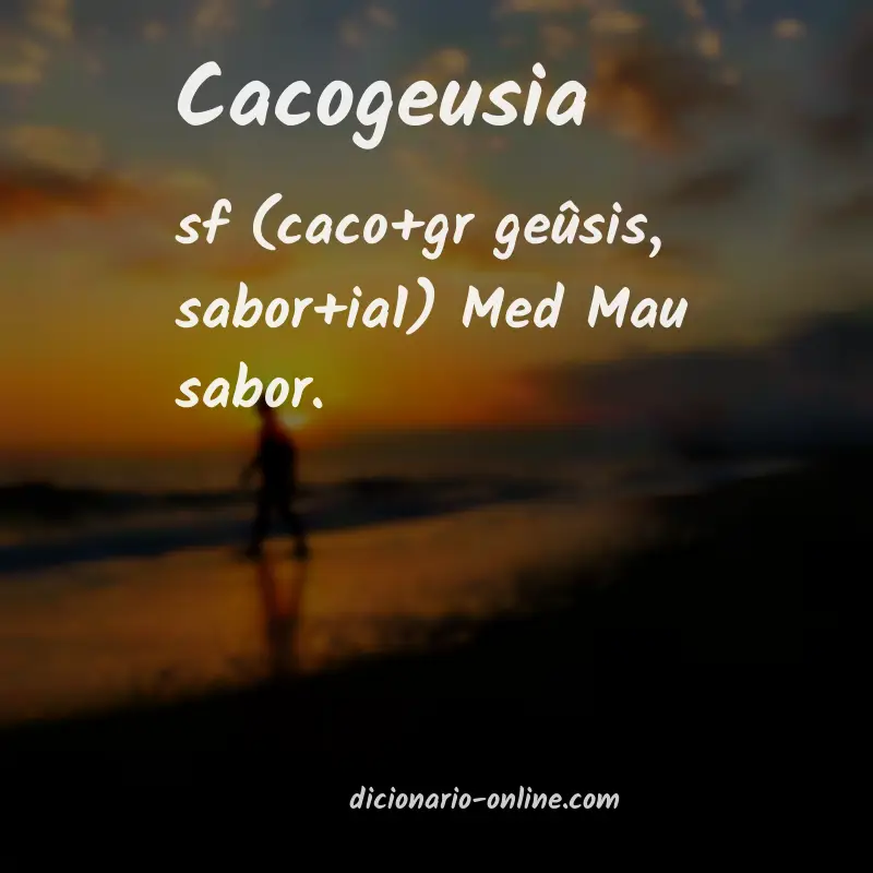 Significado de cacogeusia