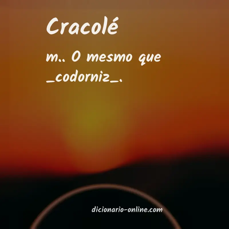 Significado de cracolé