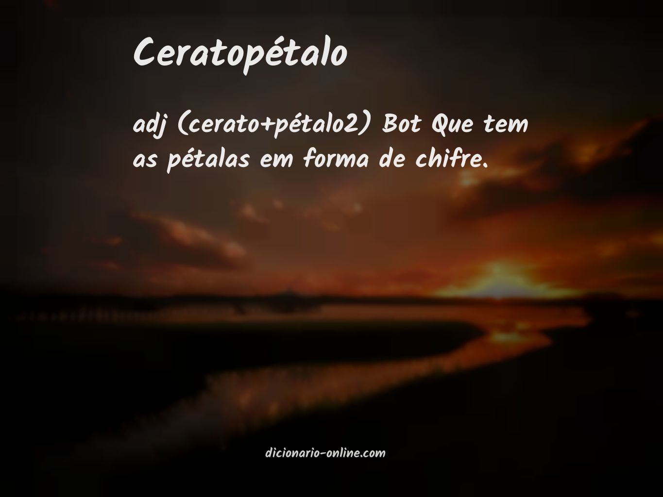 Significado de ceratopétalo