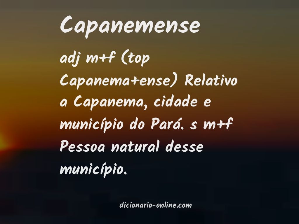 Significado de capanemense