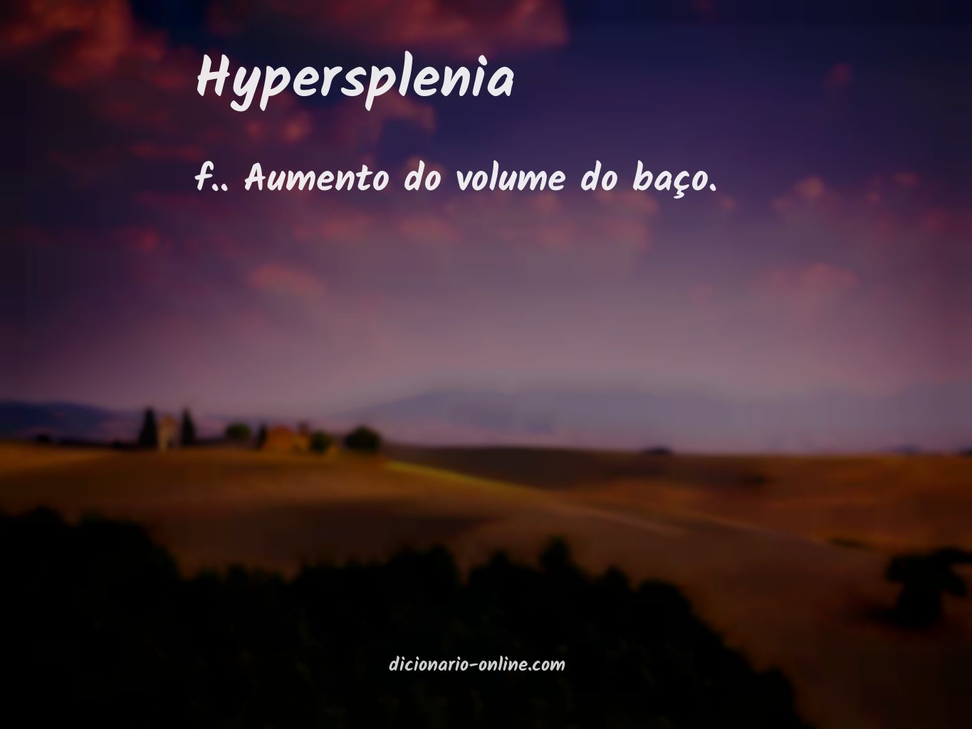 Significado de hypersplenia