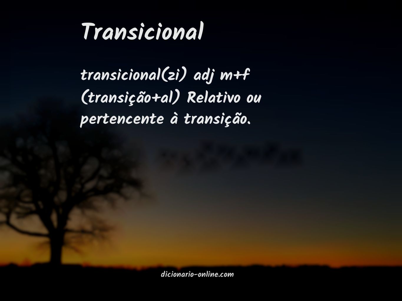 Significado de transicional