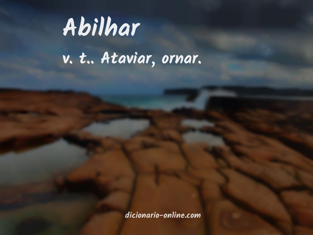 Significado de abilhar