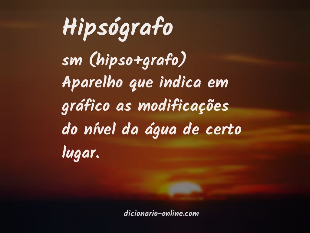 Significado de hipsógrafo