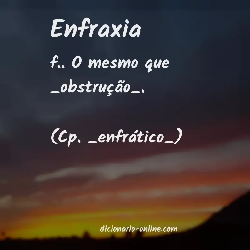 Significado de enfraxia