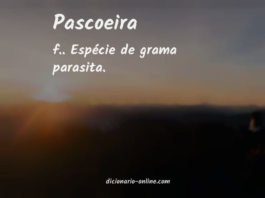 Significado de pascoeira