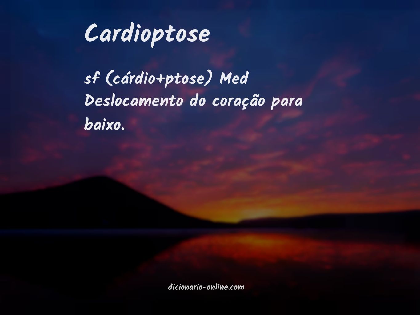 Significado de cardioptose