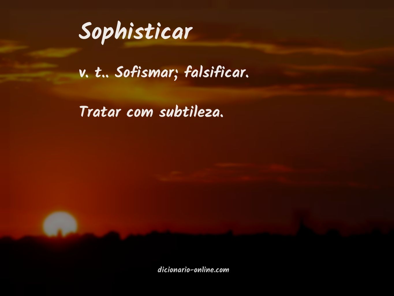 Significado de sophisticar