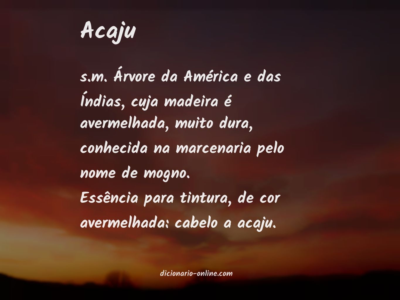 Significado de acaju