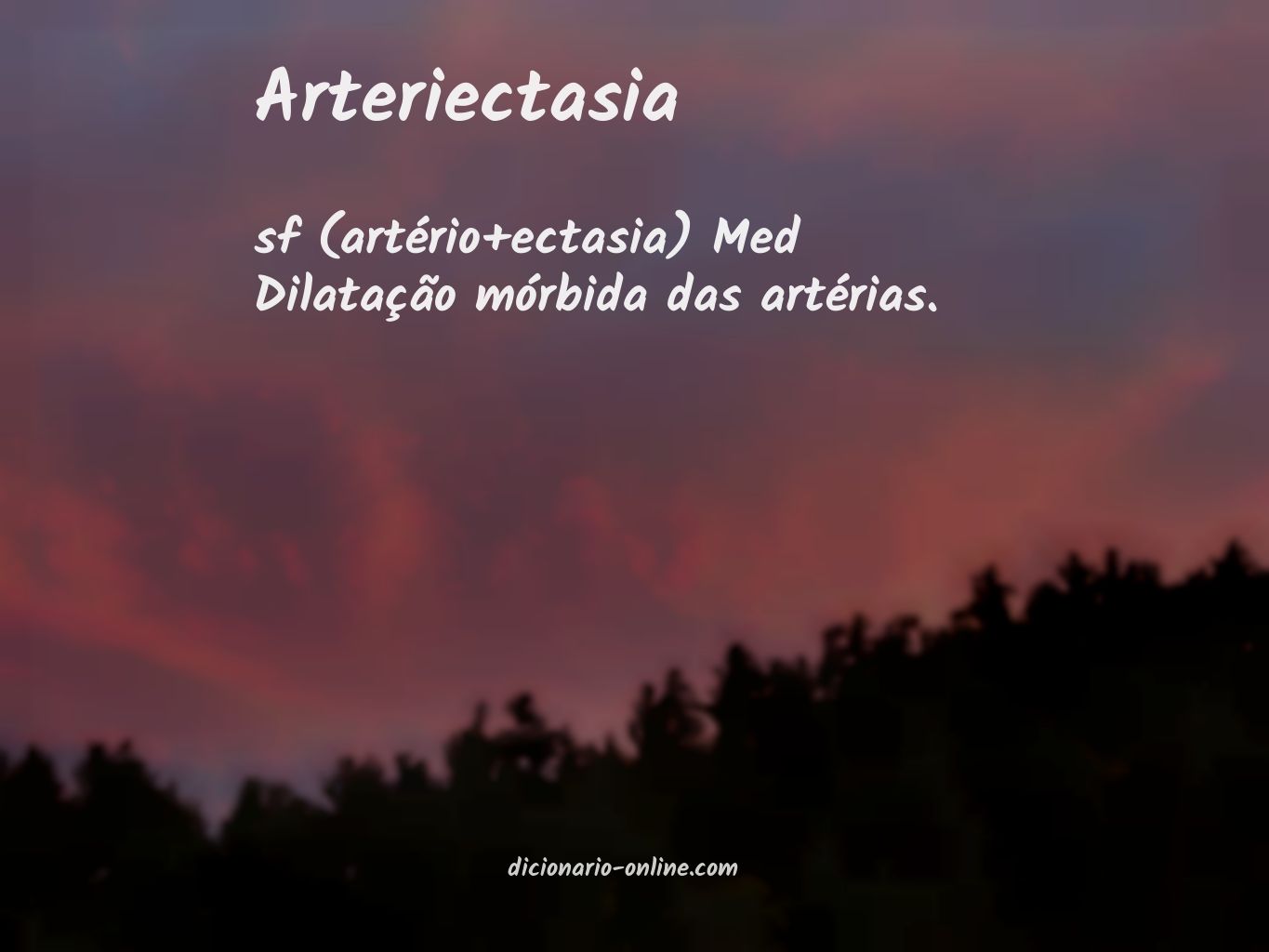 Significado de arteriectasia