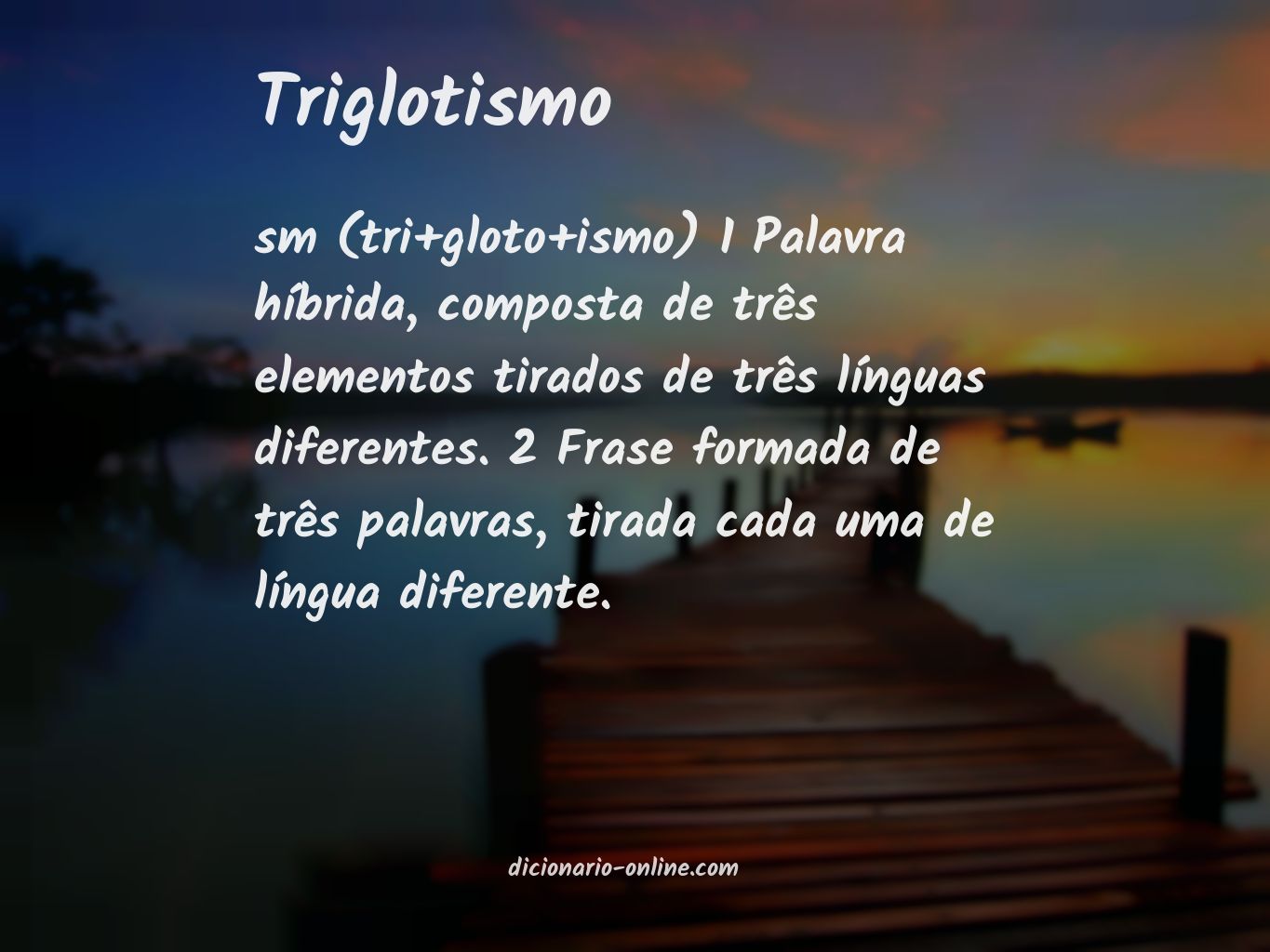 Significado de triglotismo