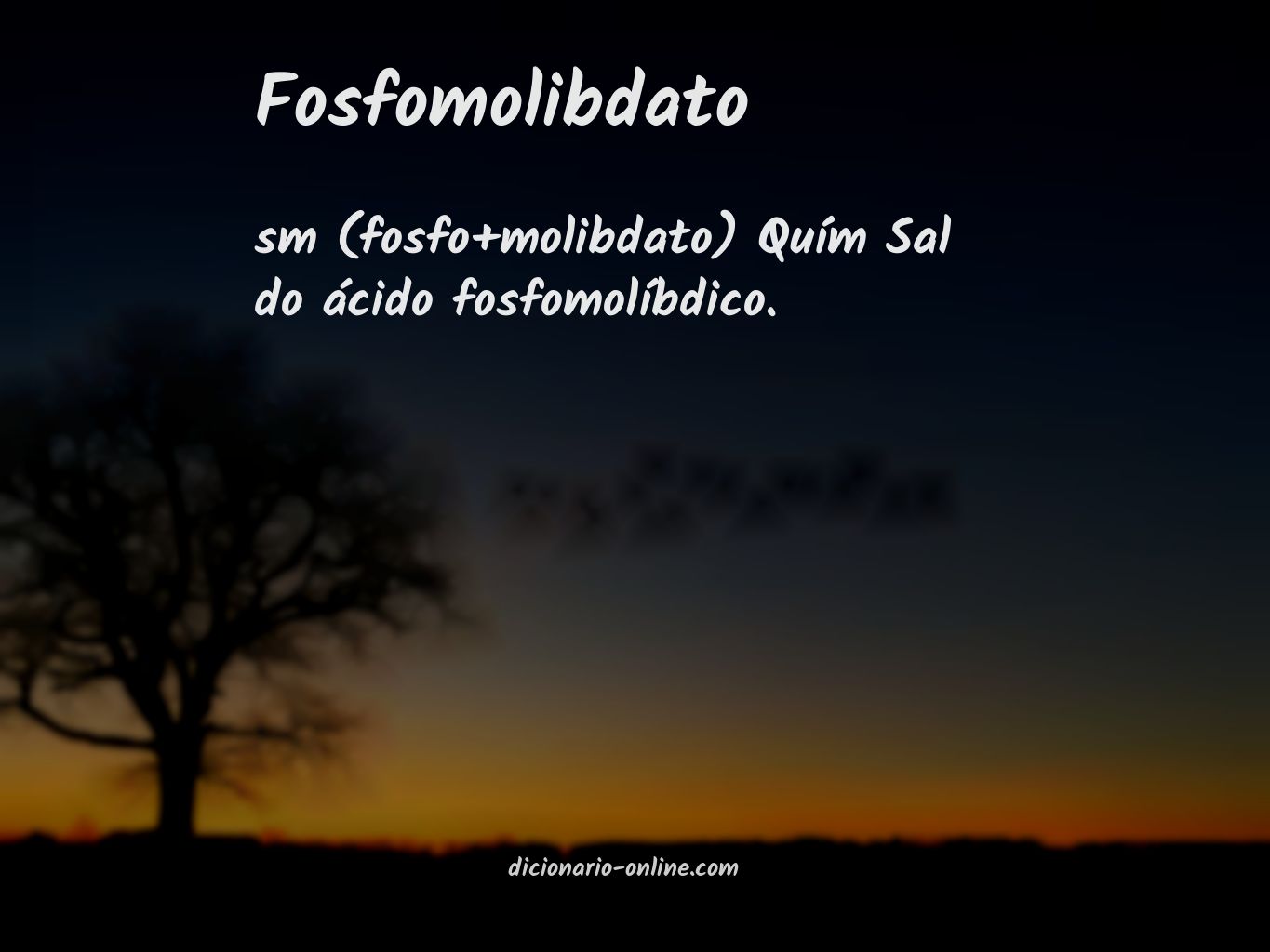 Significado de fosfomolibdato