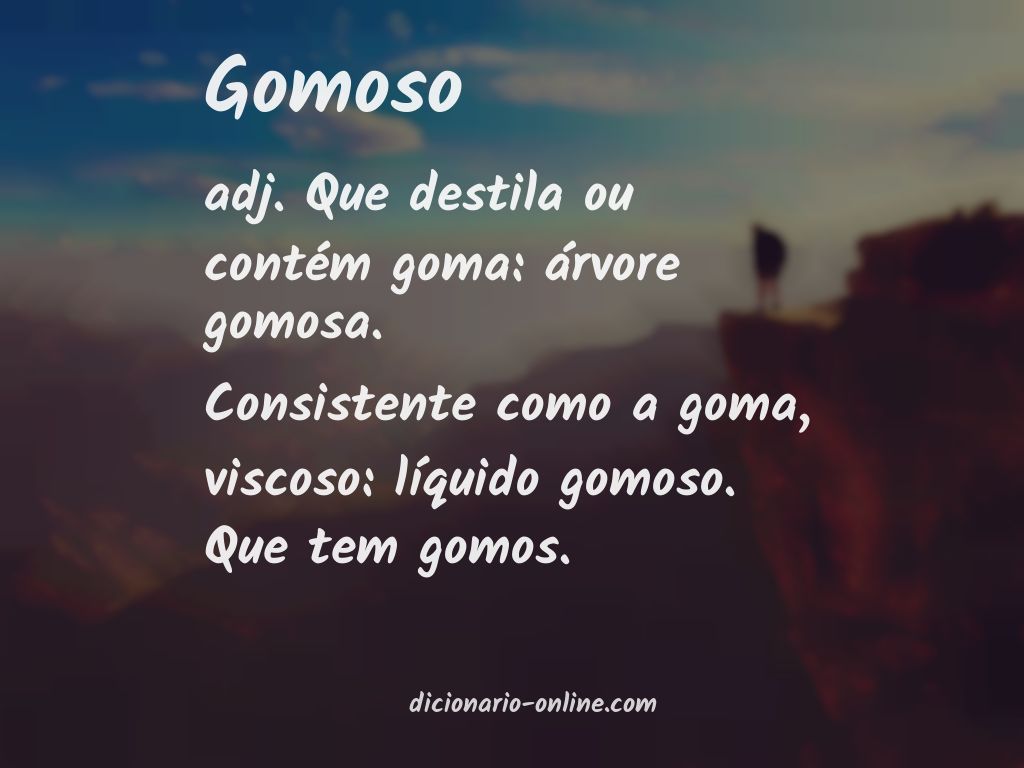 Significado de gomoso