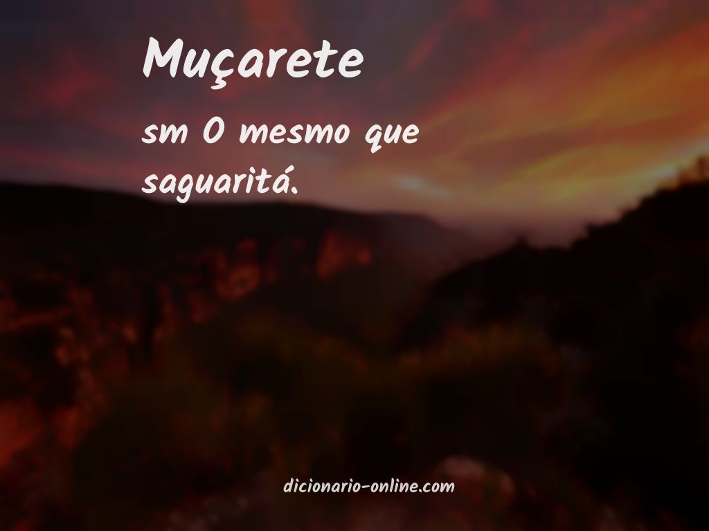 Significado de muçarete