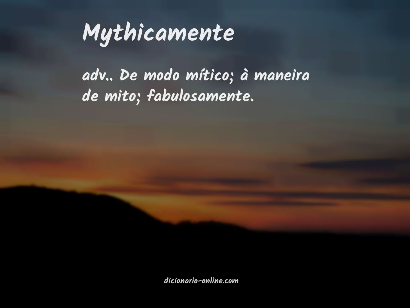 Significado de mythicamente